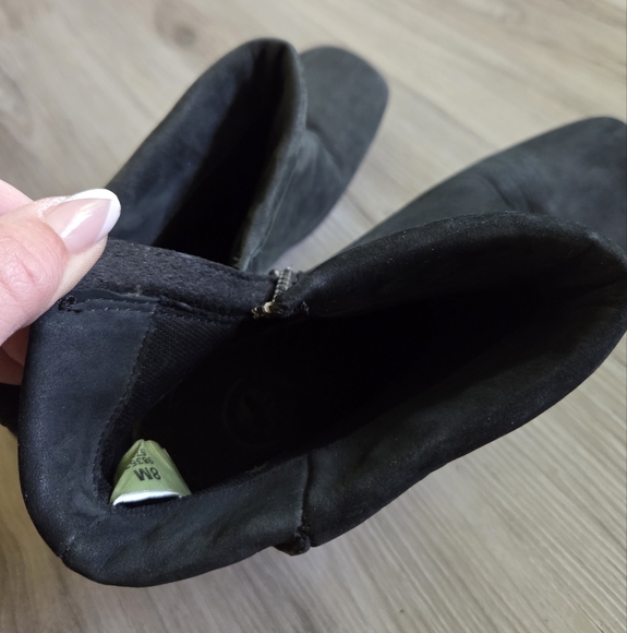 Timberland‎ Baychester Black Leather Suede Ankle Boots Womens 8 Heeled Booties - Picture 10 of 13